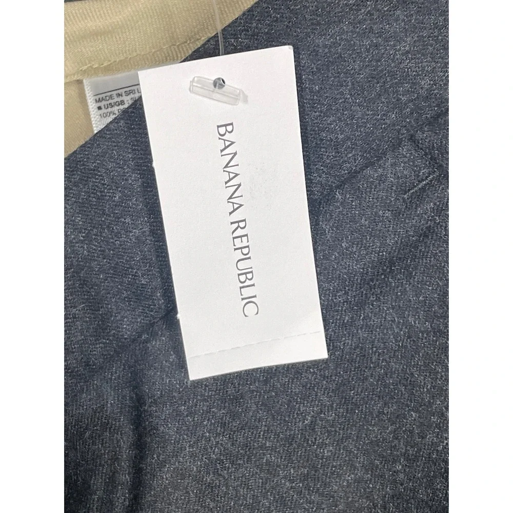 Banana Republic Mens 36x34  Vitale Barberis Canonico Wool Pants Grey NWT $159